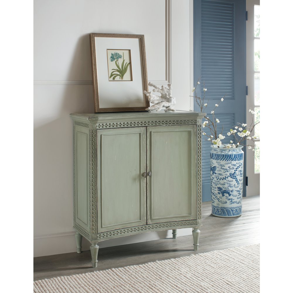 Charleston Two-Door Wood Accent Chest in Verdigris Green by Hooker Furniture