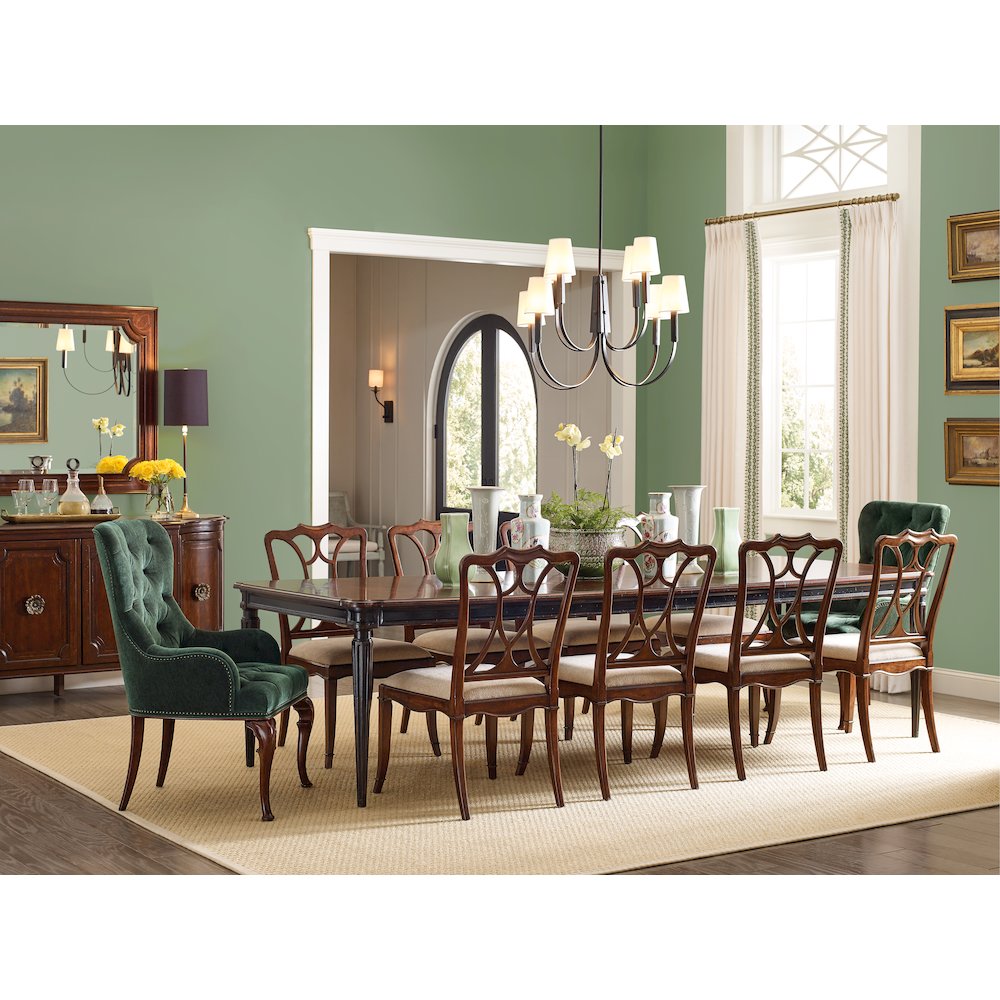 Hooker Furniture Charleston Fabric Upholstered Side Chair in Cherry Brown