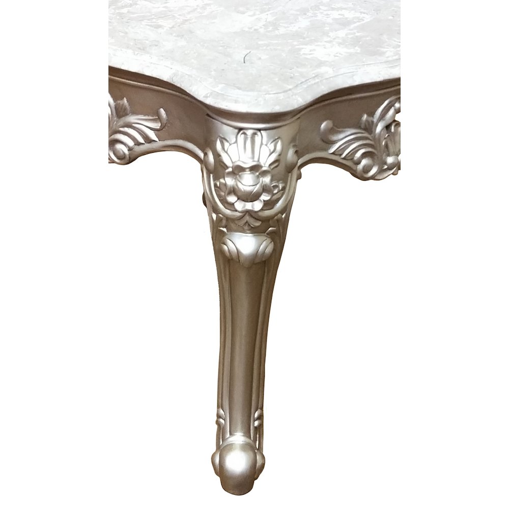 Ariel Champagne Carved Wood End Table