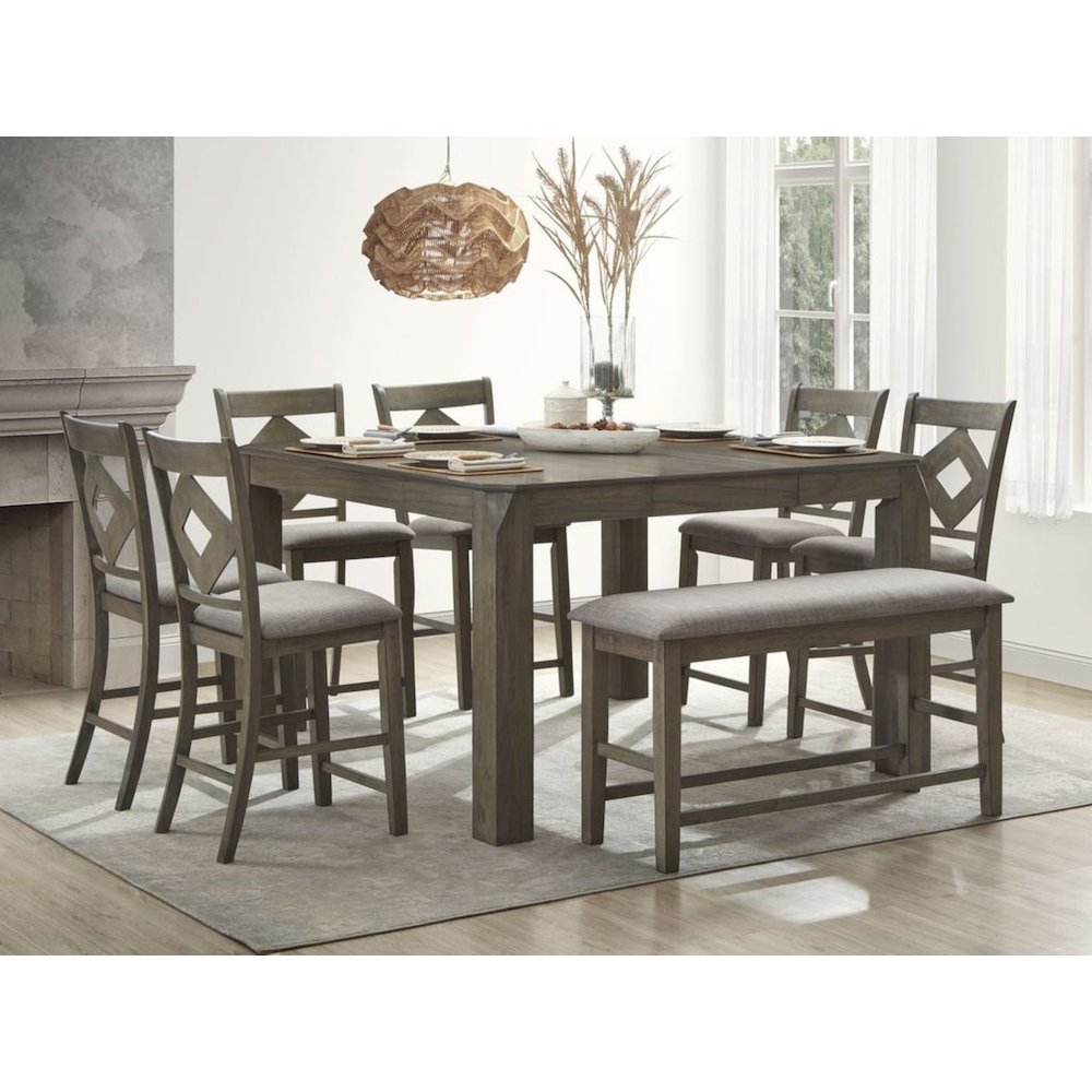 Aria Collection Grey Wood Counter Height Dining Set
