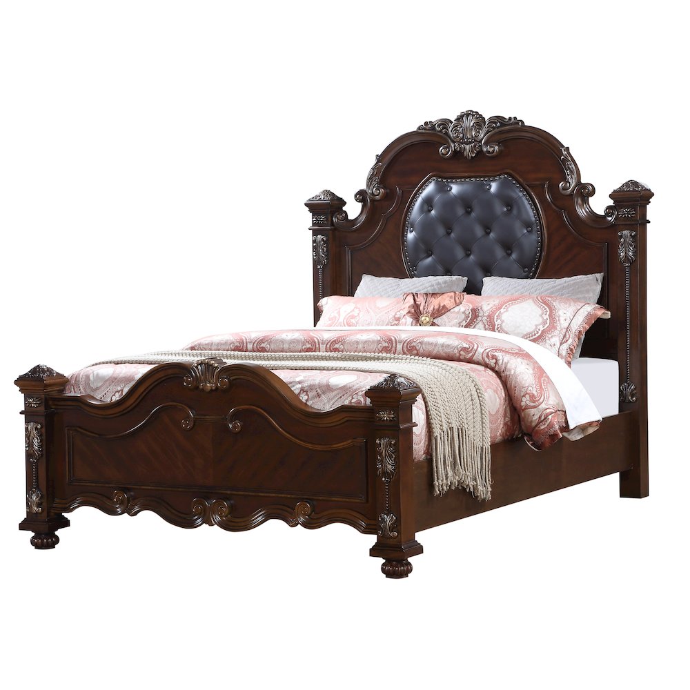 Destiny Contemporary Cherry Wood 5-piece Bedroom Set, Queen