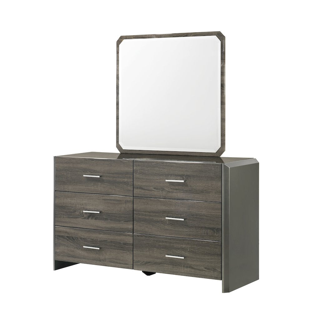 Venice Gray Platform 4-Piece Bedroom Set, Queen