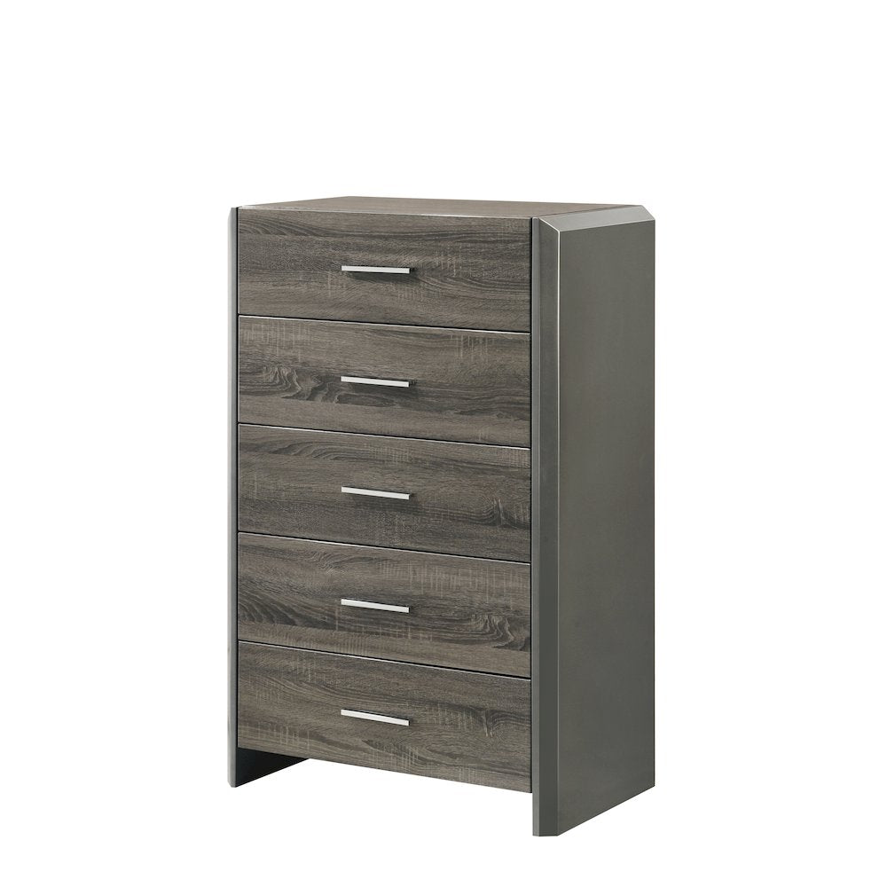 Venice Gray Platform 5-Piece Bedroom Set, Queen