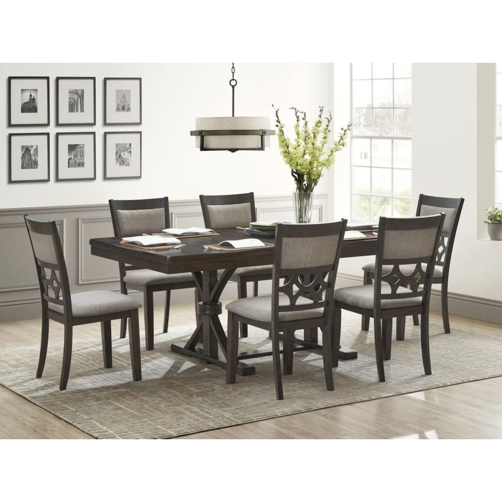 Milo Collection Grey 7-Piece Dining Set