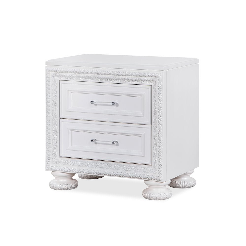 Penta White/ Champagne 4-Piece Bedroom Set, King