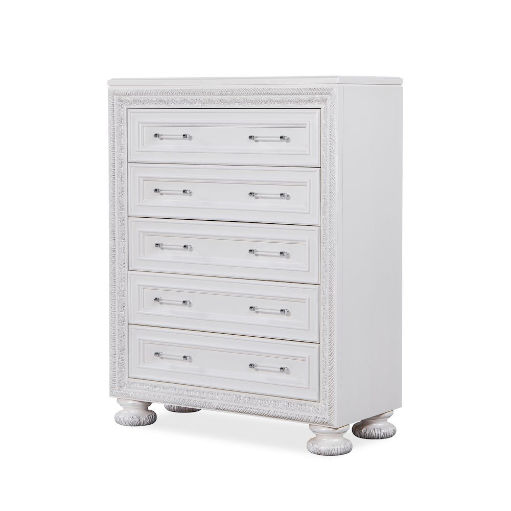 Penta White/ Champagne 5-Piece Bedroom Set, Queen