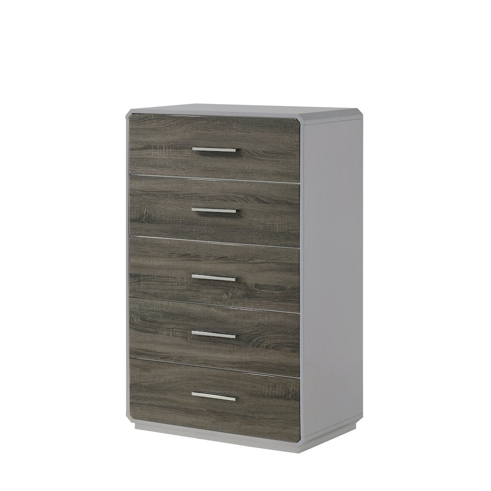 Naples Stone Gray Platform 5-Piece Bedroom Set, King