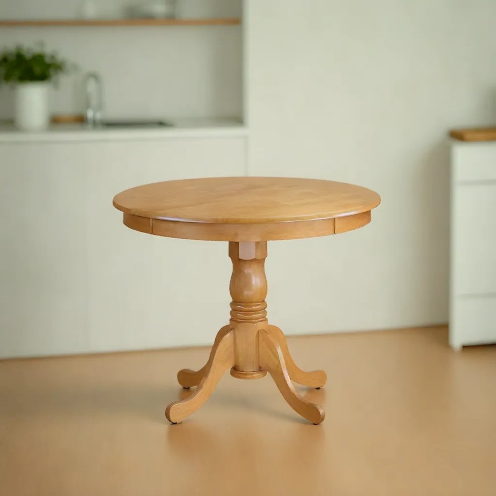 Elegant Small Dining Table – Round Wooden Table for 2 or 4 Persons