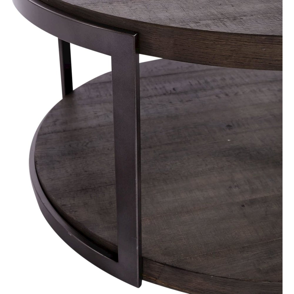 Modern View Round Cocktail Table in Gauntlet Gray