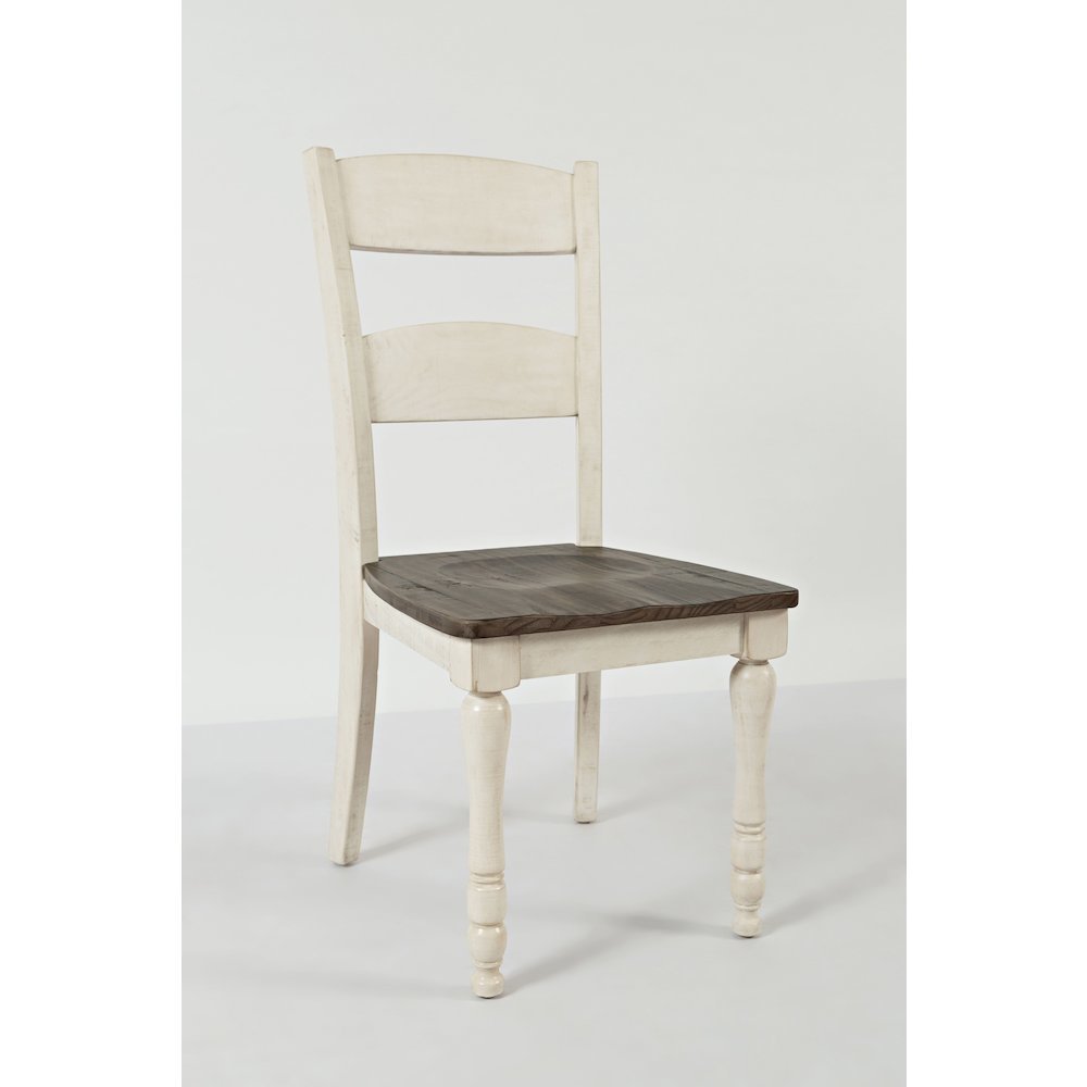 White Pine Ladderback Dining Chairs Set of 2 with Sturdy Plywood Construction