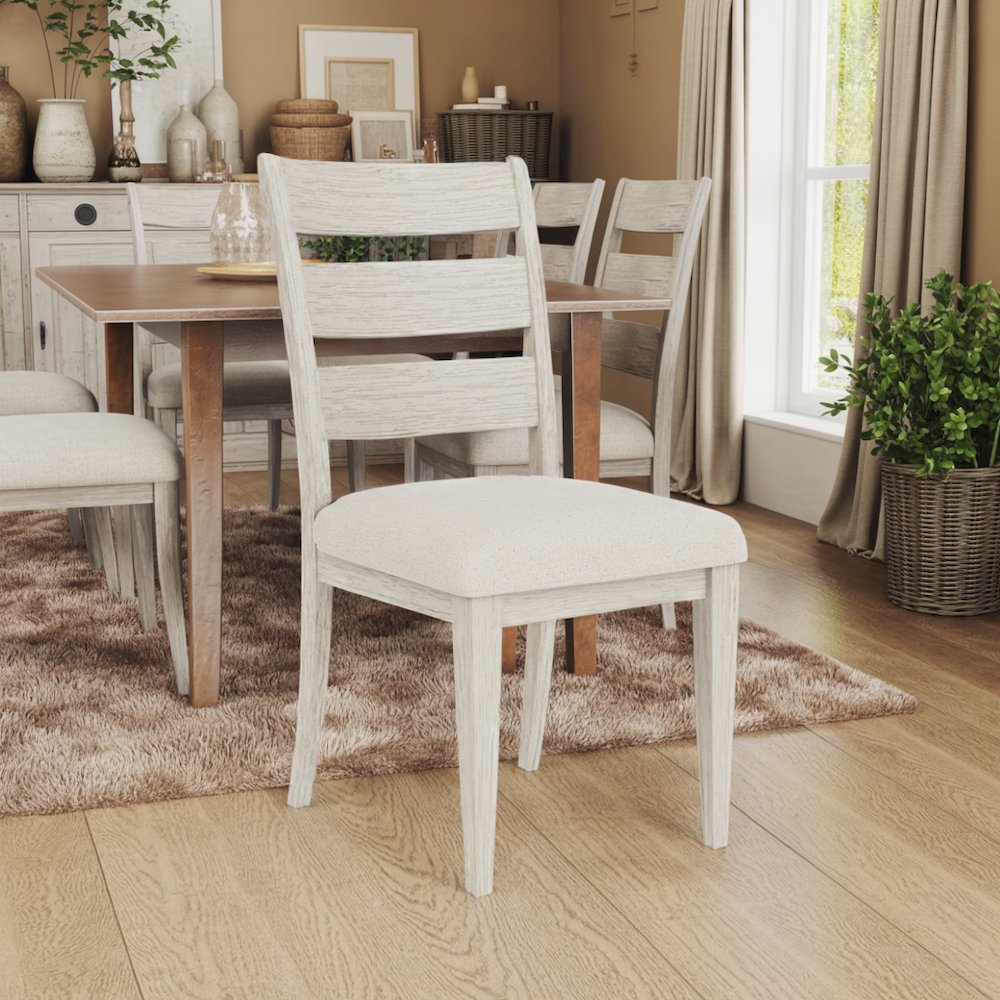 Beige Upholstered Dining Chair for Kitchen or Elegant Dining Room Use, Set of 2