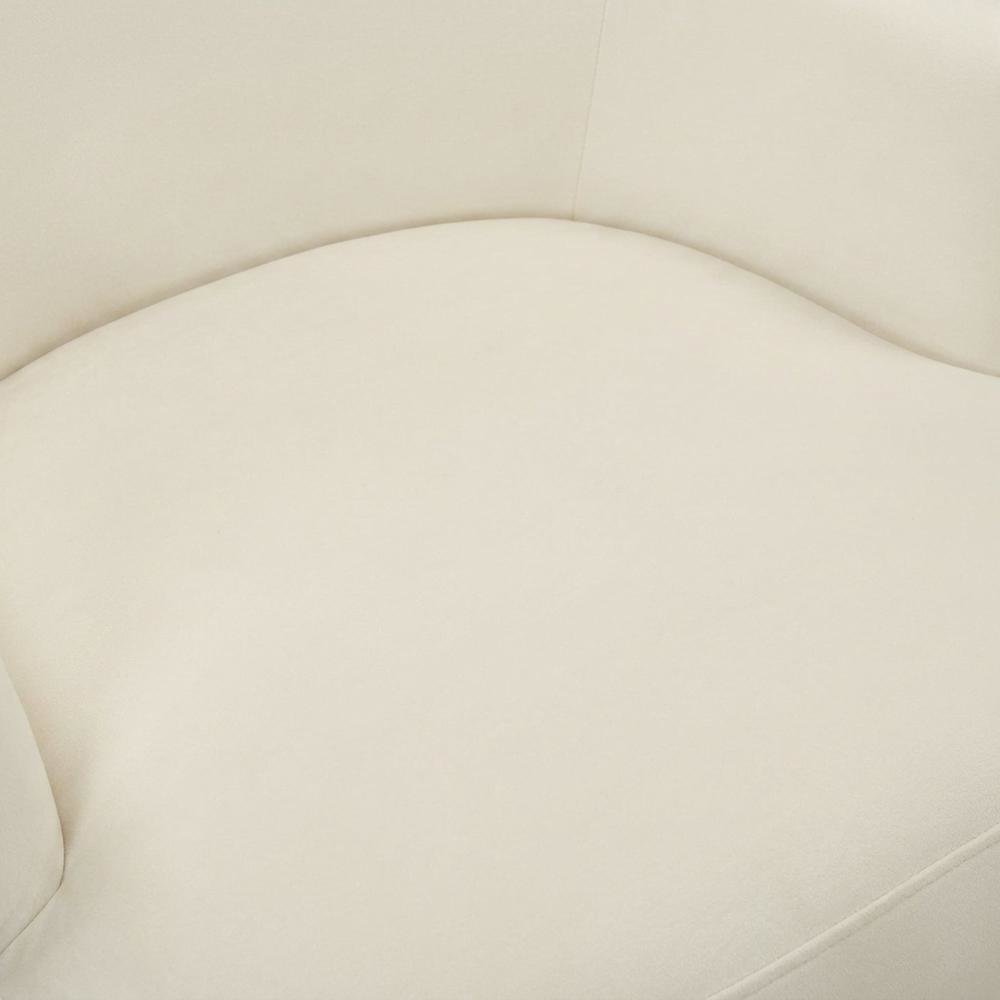 Cream Wingback Armchair with Padded Upholstery and Stylish Design