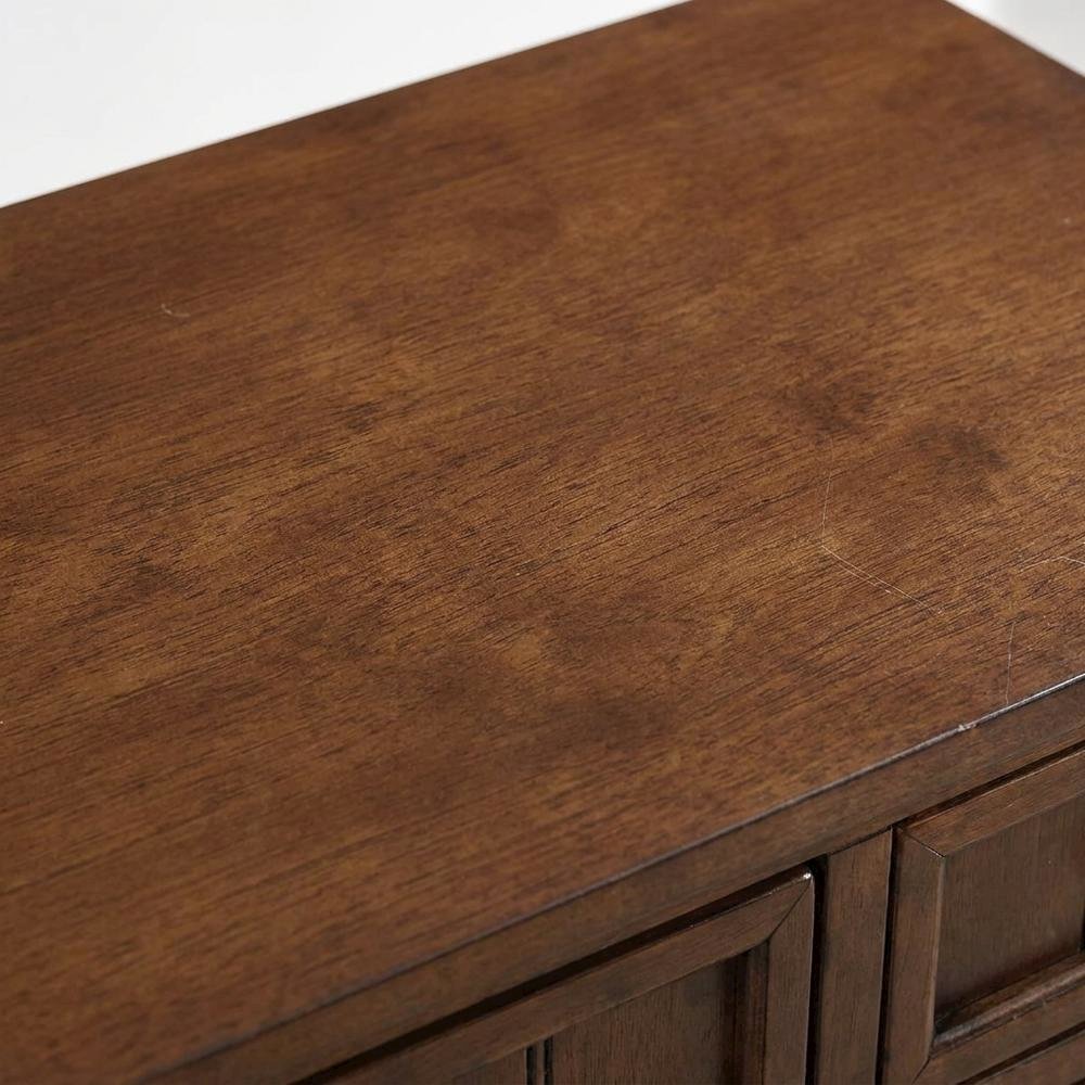 Entryway Hall Table, Espresso, 3 Drawers, 2 Shelves