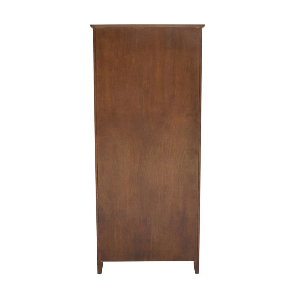 Espresso Shaker Bookcase with Tall Storage and Classic Design