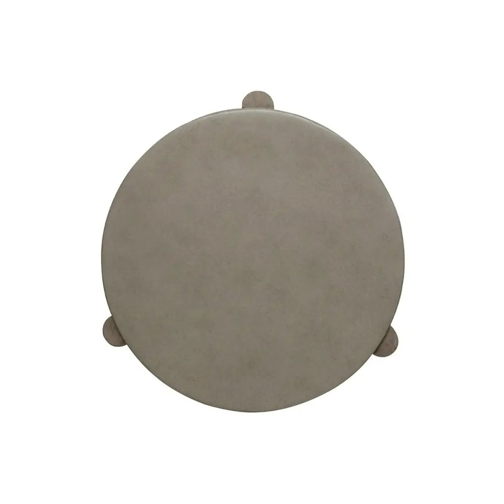 Affinity Chairside Table for Living Room - Dusty Taupe Faux Concrete Tops
