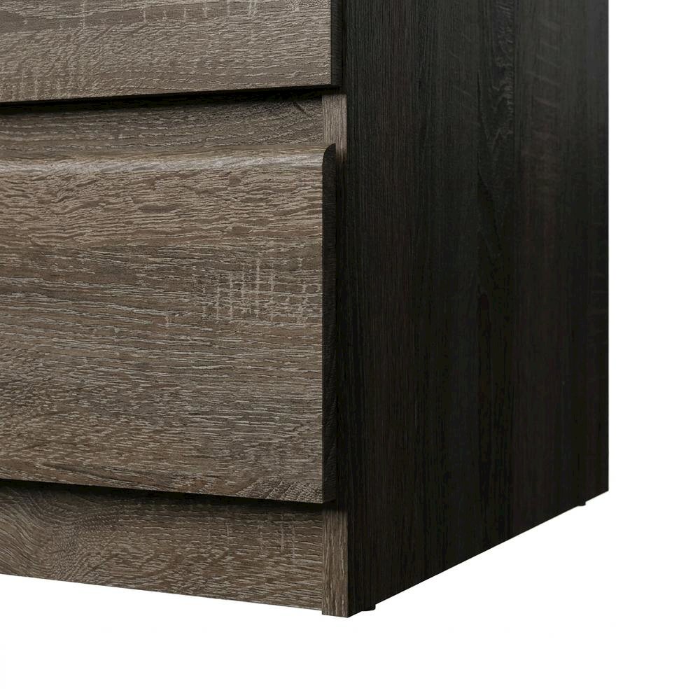 Brown 2 Drawer Nightstand - Stylish Night Stand with Drawers for Bedroom