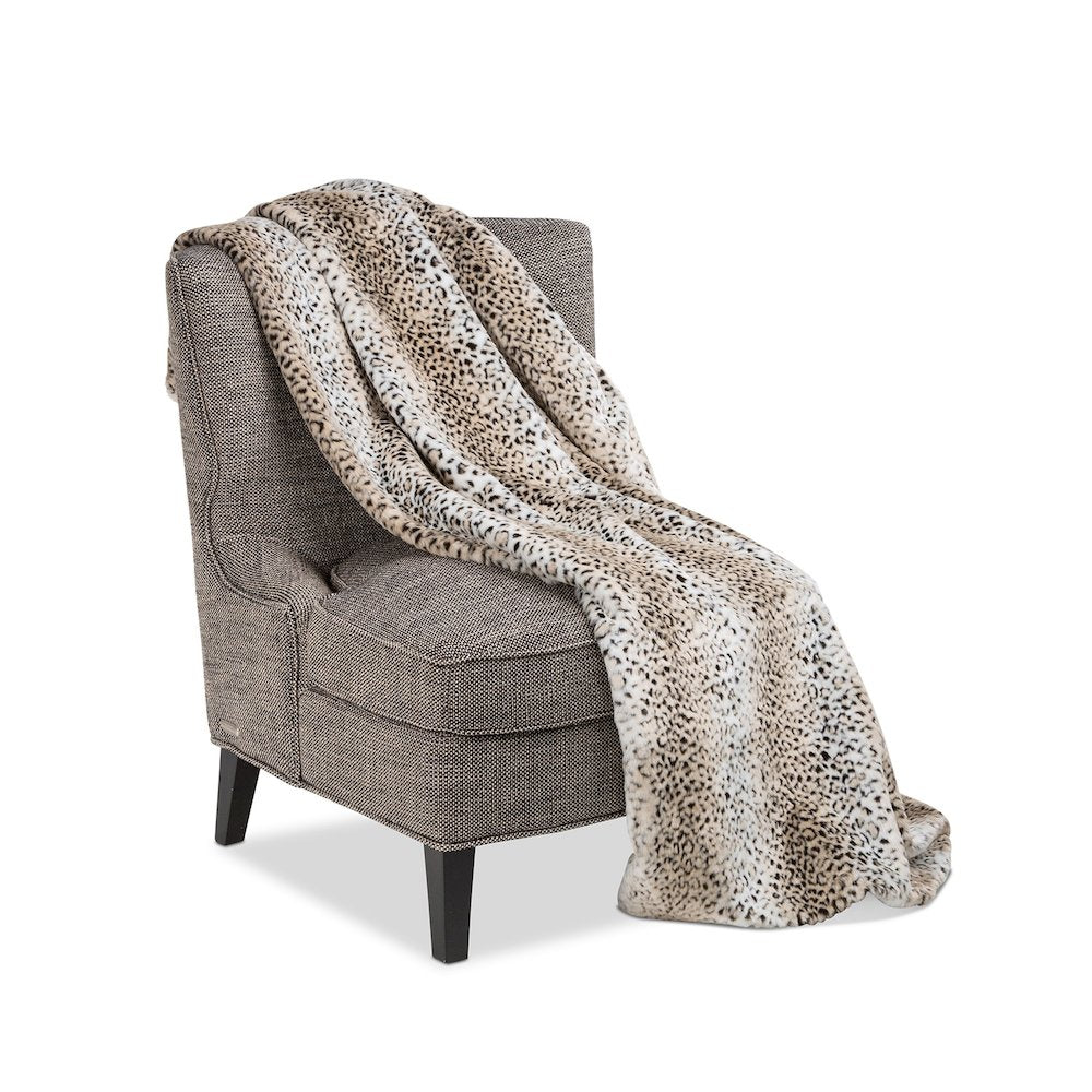 Bedrock 56"x72" Faux-Fur Throw - Beige