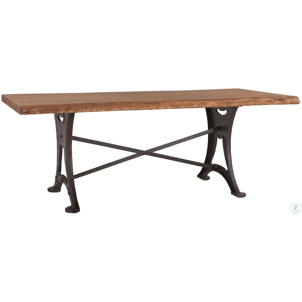 Blayne 80" Dining Table in Live Edge Acacia with Walnut Finish