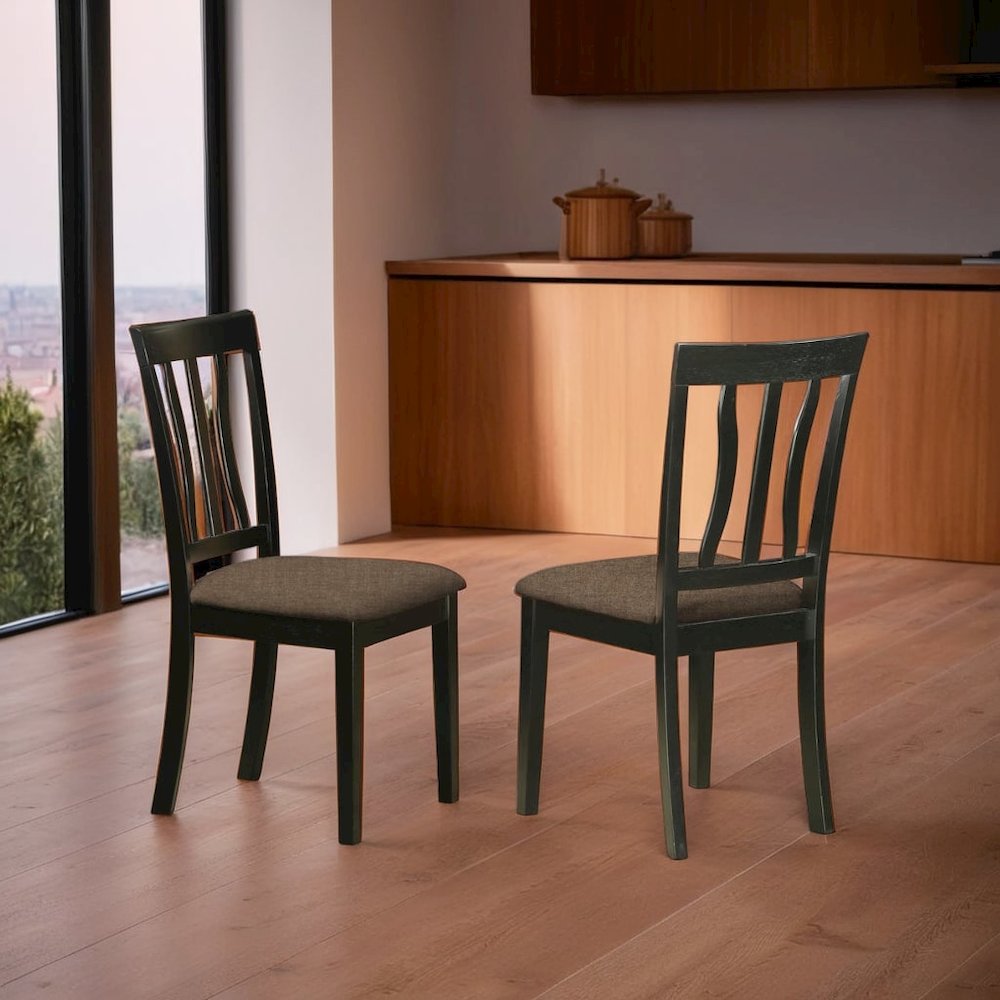 Dining Room Table Set for 4 with Rectangular Table and Wooden Chairs