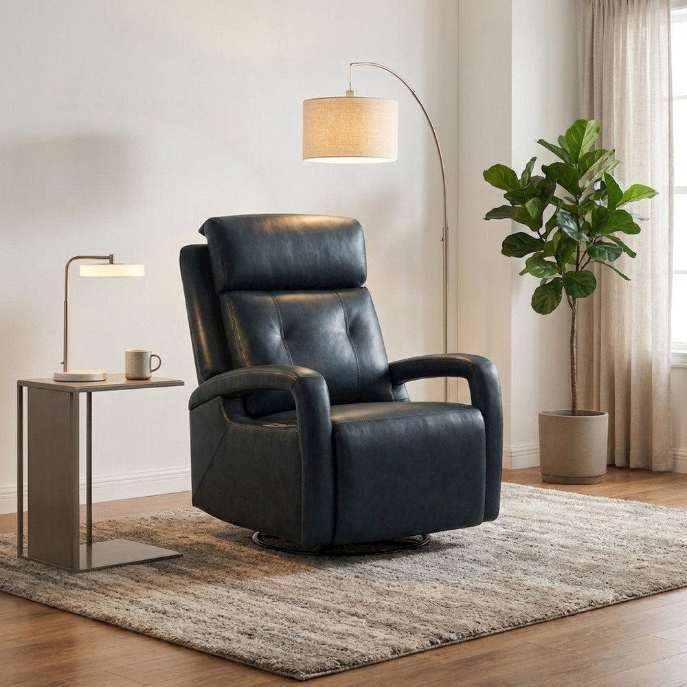 Gilbert Power Swivel Glider Recliner Power Head Rest & Power Lumbar