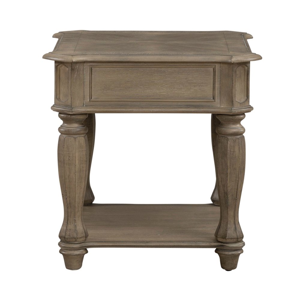 Magnolia Manor End Table in Weathered Bisque