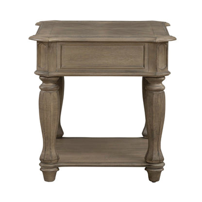 Magnolia Manor End Table in Weathered Bisque
