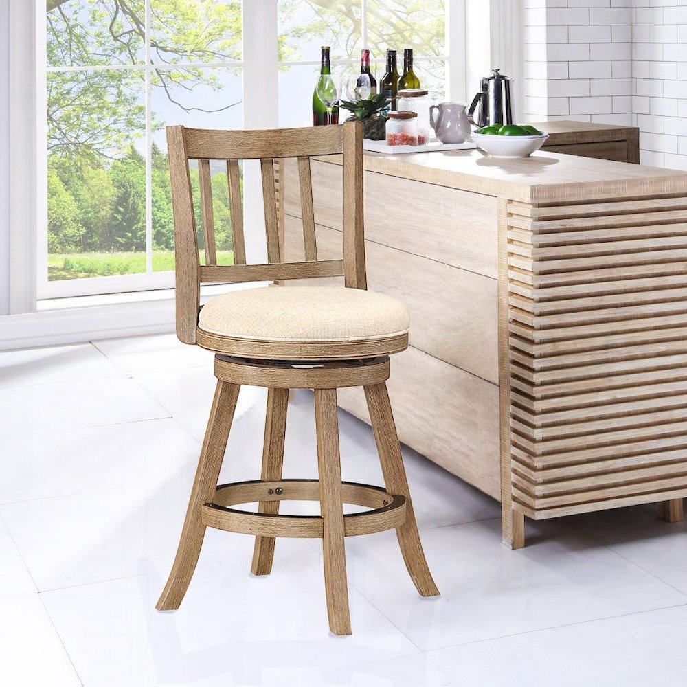 Sheldon Swivel Counter Stool - Ivory