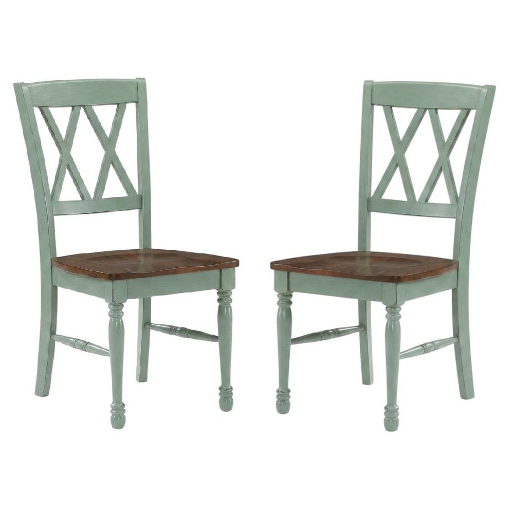 2-Piece Dining Chair Set with Upholstered Seats and Modern Design