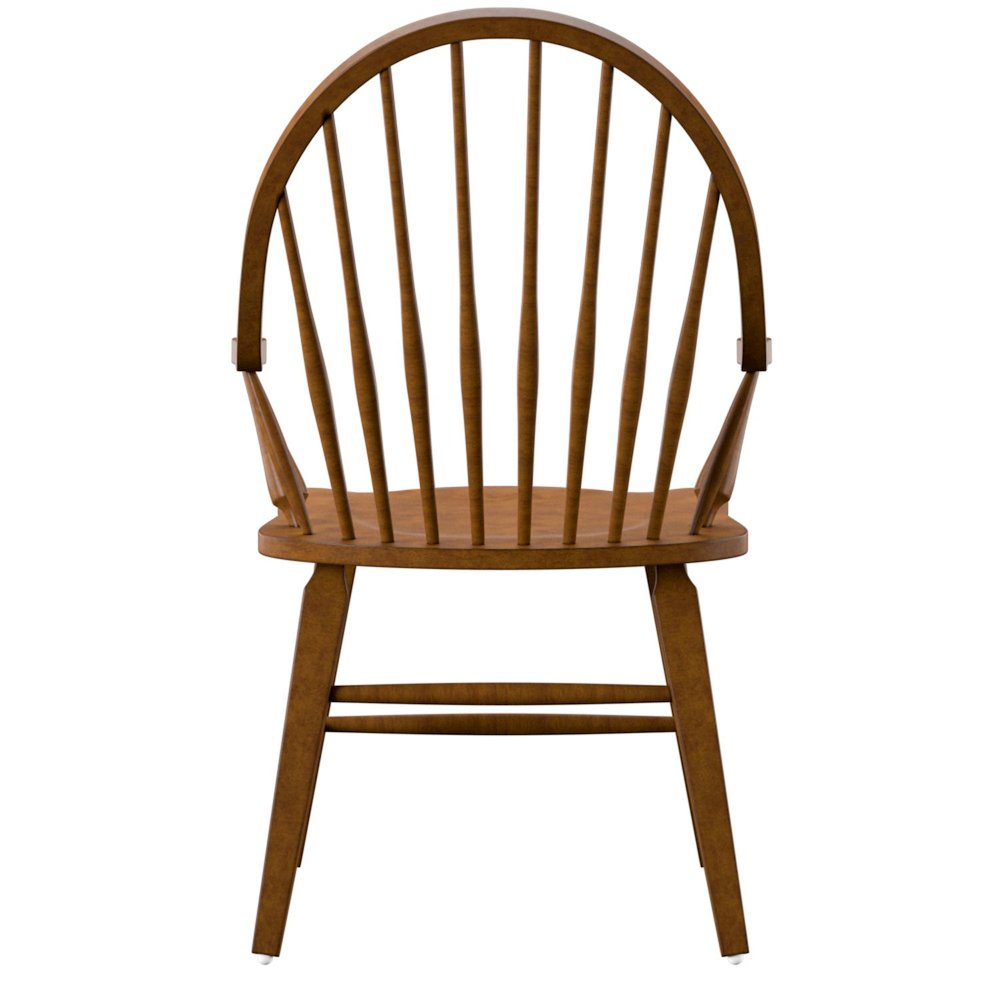 Hearthstone Ridge Windsor Back Arm Chair in Tobacco