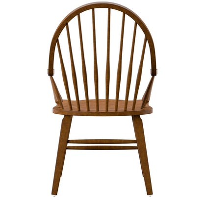 Hearthstone Ridge Windsor Back Arm Chair in Tobacco