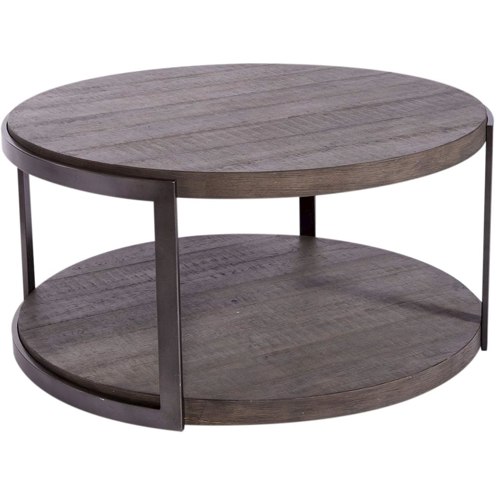Modern View Round Cocktail Table in Gauntlet Gray