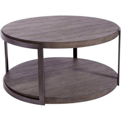 Modern View Round Cocktail Table in Gauntlet Gray
