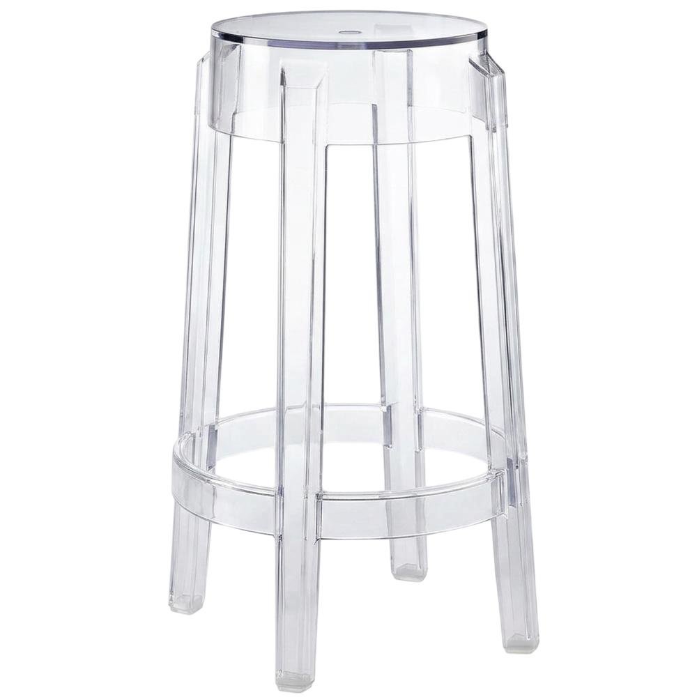 Acrylic Backless Counter Stool, Clear Color