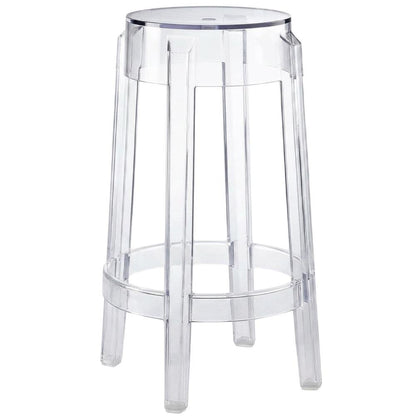 Acrylic Backless Counter Stool, Clear Color