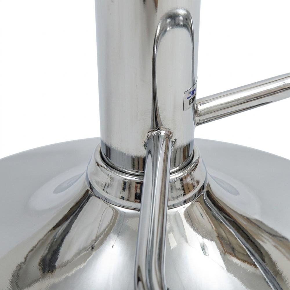 Silver Leatherette Adjustable Swivel Barstool with Chrome Base, Set of 2