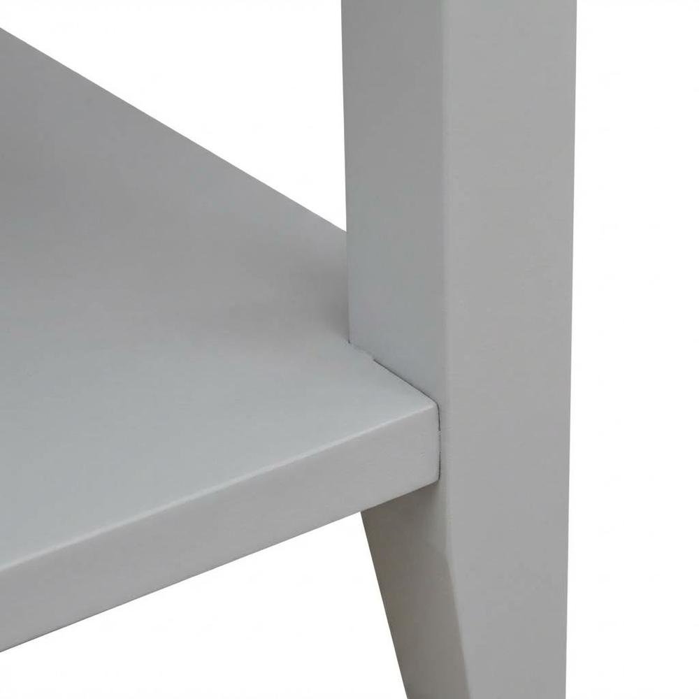 Urban Gray Wood Night Stand with Single Drawer for Bedroom Use