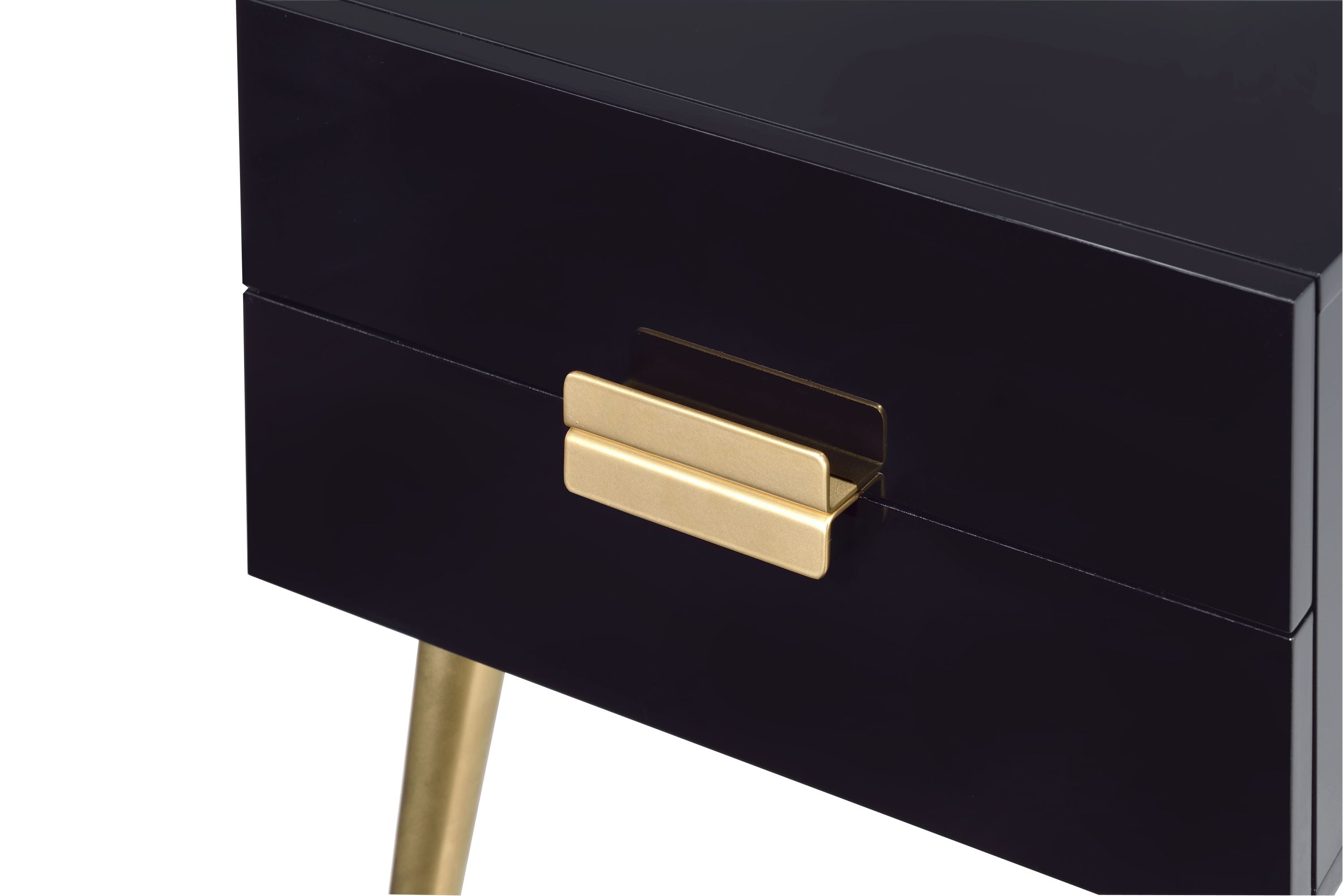 ACME Denvor Night Table in Black & Gold 84495