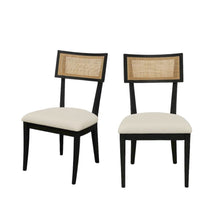 Transitional Upholstered Side Chairs Set of 2 with Cushioned Seats