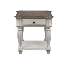 3 Piece Set (1-Cocktail 2-End Tables) - Antique White & Weathered Bark