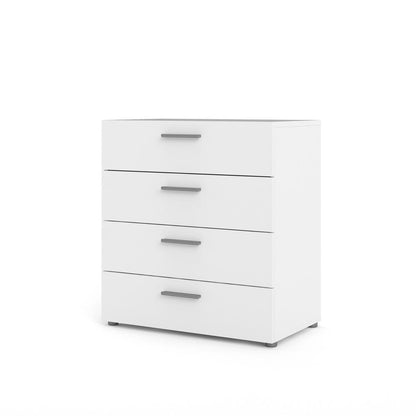 White 4 Drawer Chest - Elegant White Chest of Drawers for Bedroom Storage