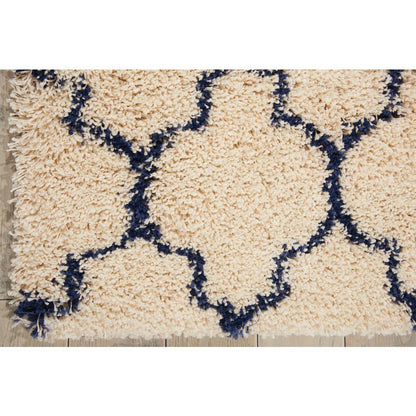 Amore Area Rug, Ivory/Blue, 2'2" x 7'6"
