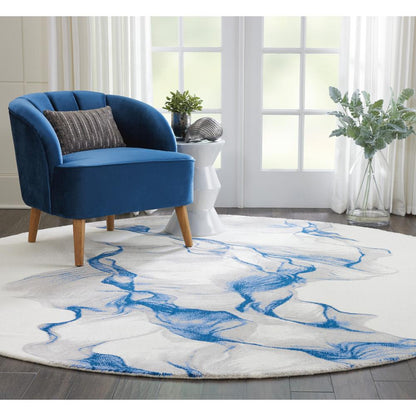 Modern Round Area Rug, 8' x Round