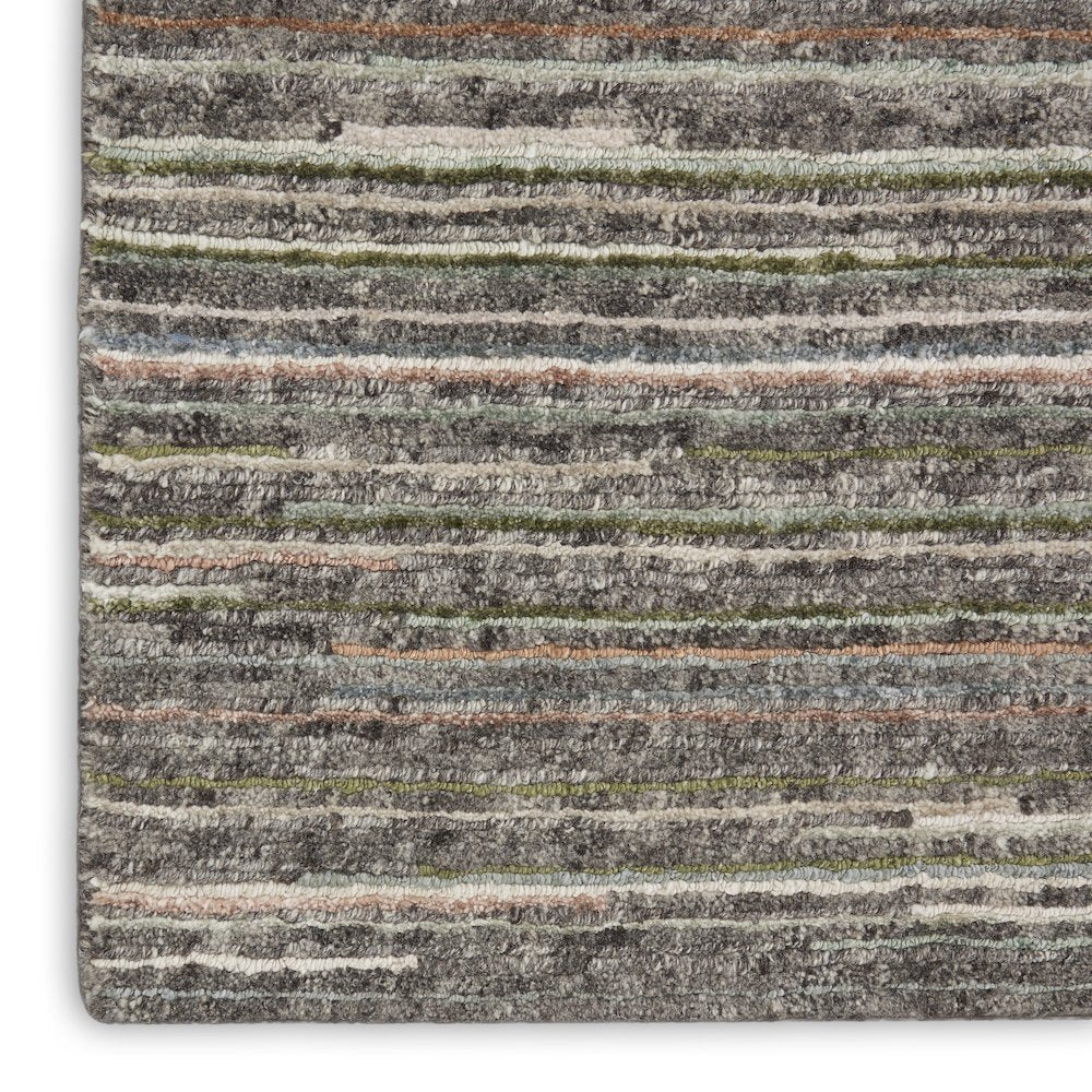 Nourison Plateau Area Rug, Grey/Green, 7'9" x 9'9", PAE01