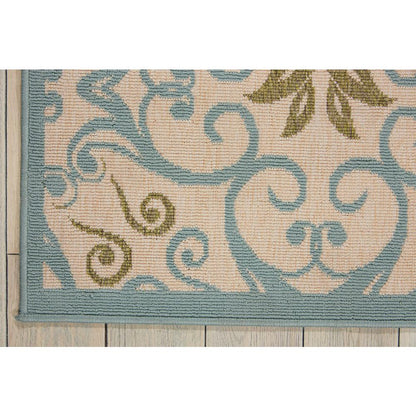 Nourison Caribbean Ivory Blue Indoor/Outdoor Area Rug