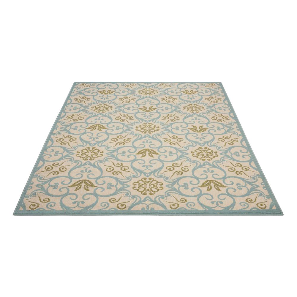 Nourison Caribbean Ivory Blue Indoor/Outdoor Area Rug