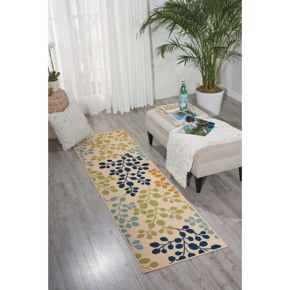 Caribbean Area Rug, Ivory, 2'3" x 7'6"