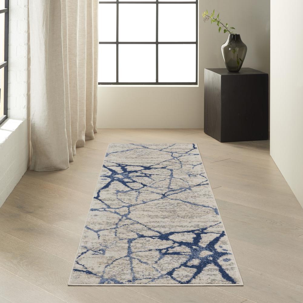 Modern Runner Area Rug, 7' Runner