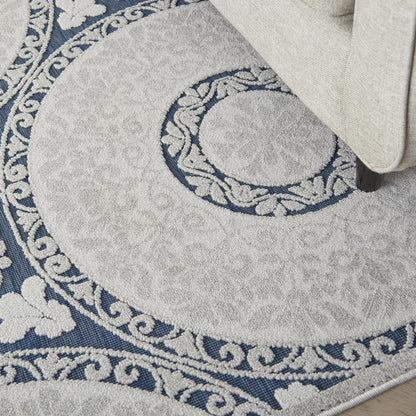 CLA03 Calobra Blue Area Rug- 4' x 6'