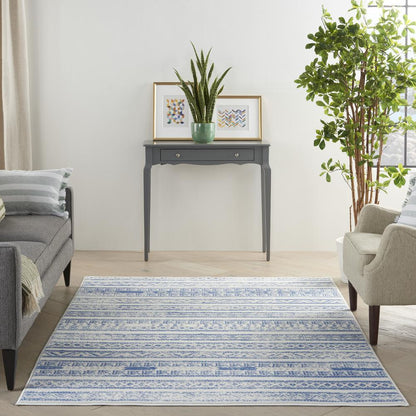 WHS16 Whimsicle Ivory Blue Area Rug- 4' x 6'