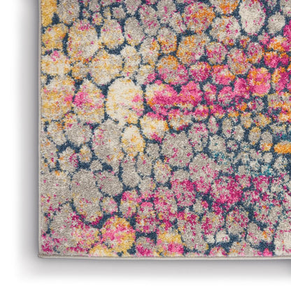 PSN34 Passion Yellow Multi Area Rug- 5'3" x 7'3"
